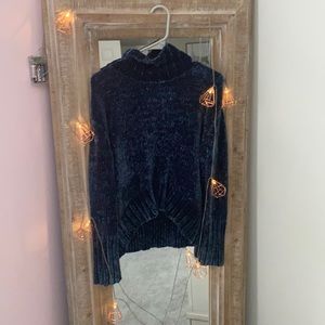 This is a velvet turtle neck